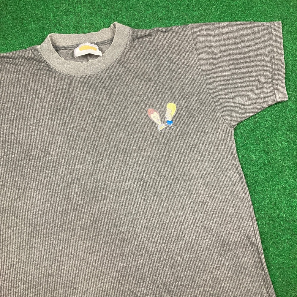 Vintage Beavis And Butthead Shirt Mens M Gray 1998 Embroidered MTV Cartoon 90s
